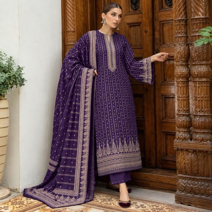 GUL-E-JAAN MARINA WOOL PRINTED 3PC
