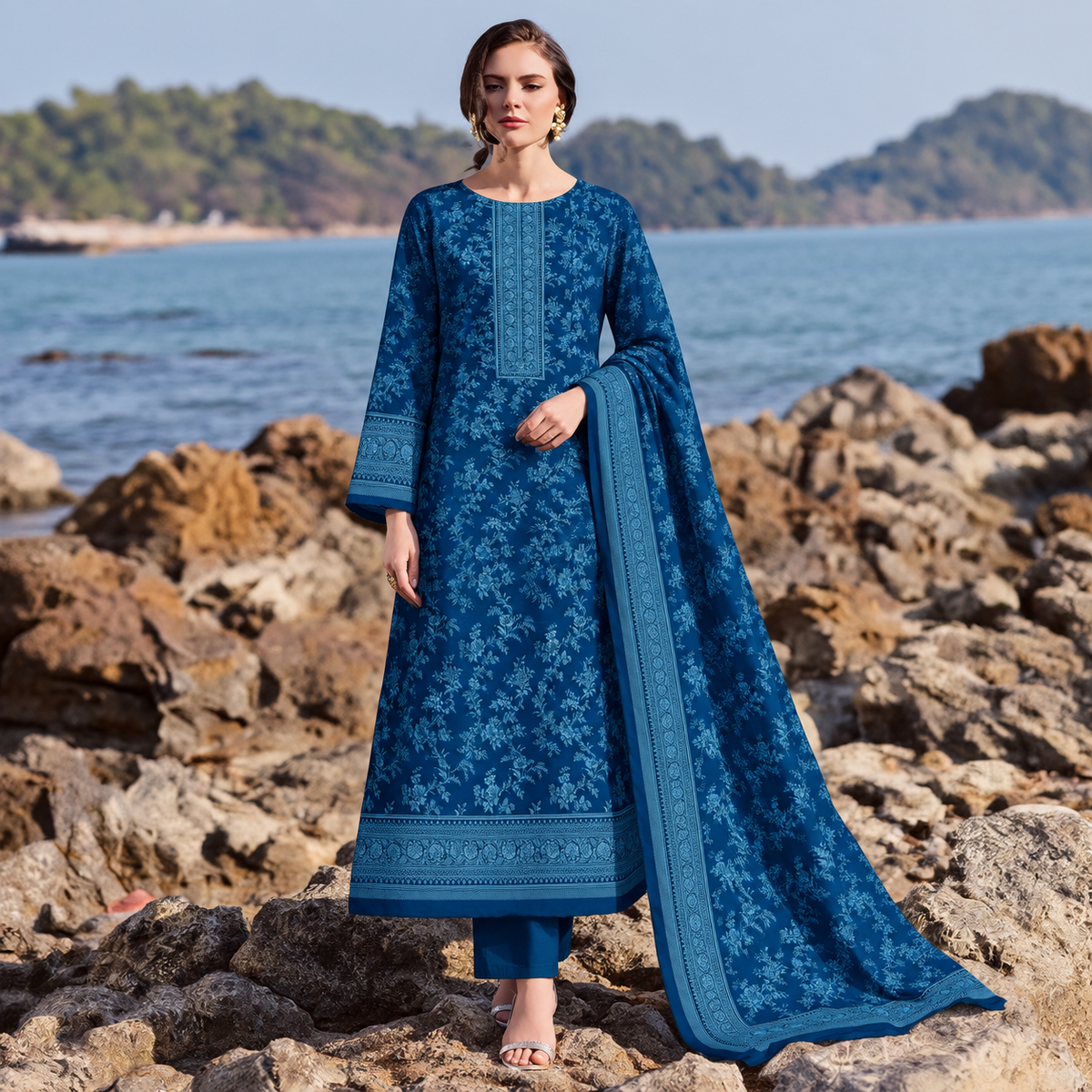 GUL-E-JAAN MARINA WOOL PRINTED 3PC