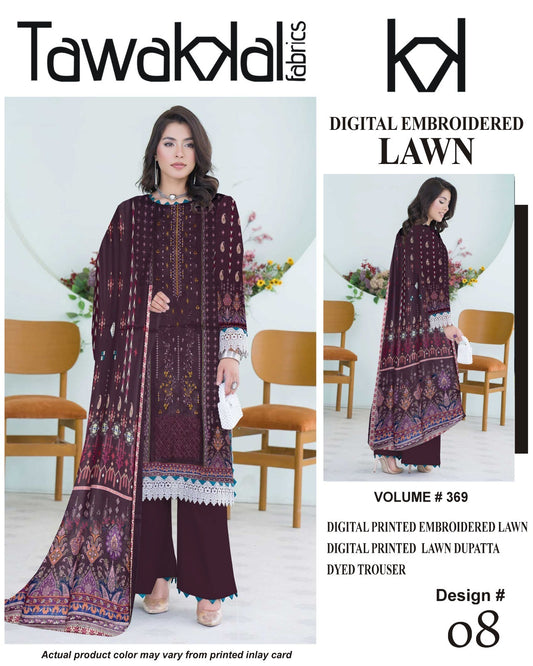 Tawakal Premium Lawn 3PC Unstitched Suit