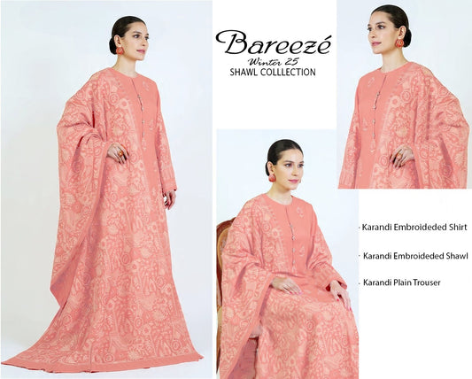 Bareeze With Embroidered Karandi Shawl – Winter Luxury Edit