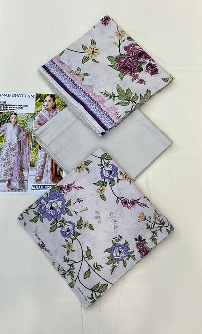 Zainab Chottani Bana Dora linen 3 Pc