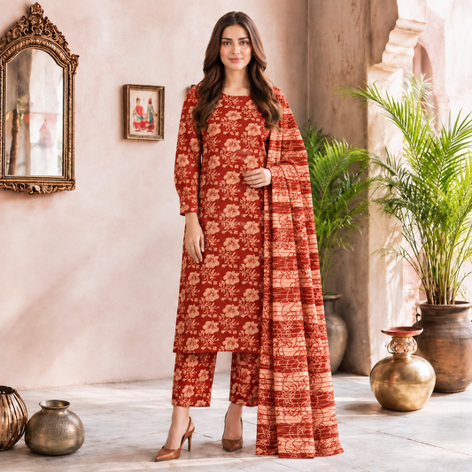 Branded Classic Khaddar 3PC