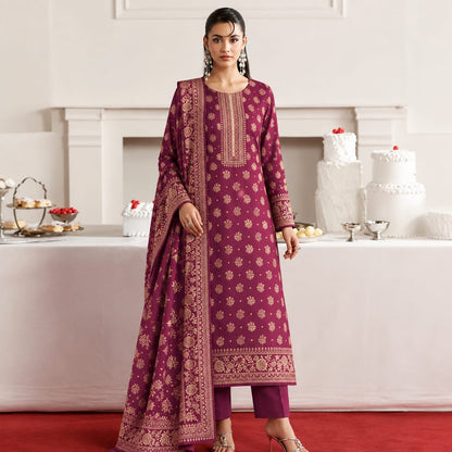 GUL-E-JAAN MARINA WOOL PRINTED 3PC