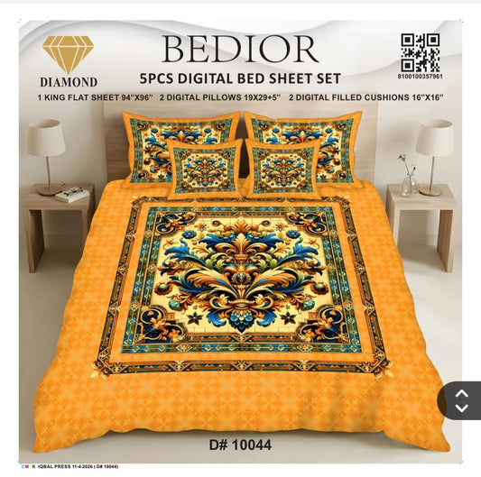 BEDIOR 5PCS DIGITAL BED SHEET SET 10044