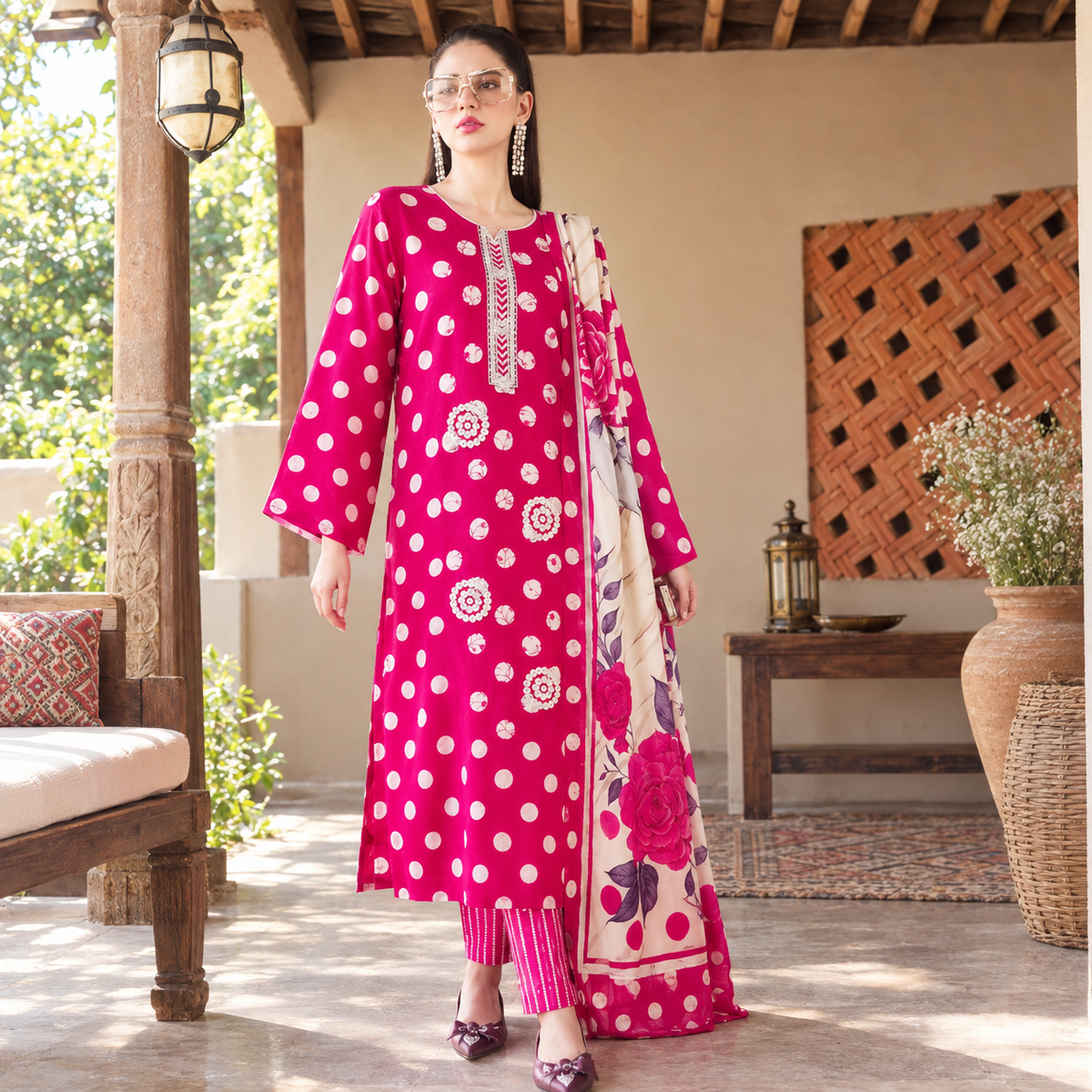 Basic Embroidered Linen collection 3PC