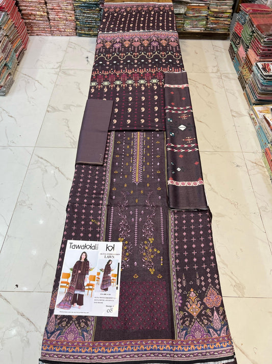 Tawakal Premium Lawn 3PC Unstitched Suit