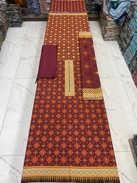 🔥 Fancy Karandi 3PC Winter Collection Launched! 🔥