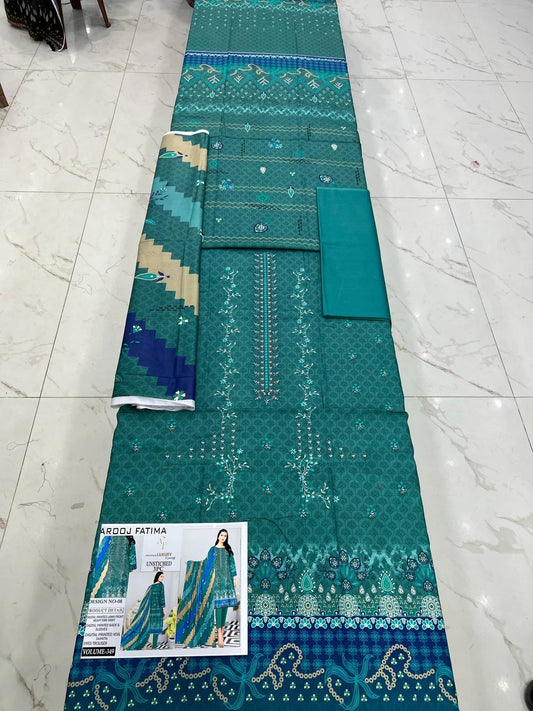 Arooj Fatima Lawn EMB 3PC – Luxury Summer Wear