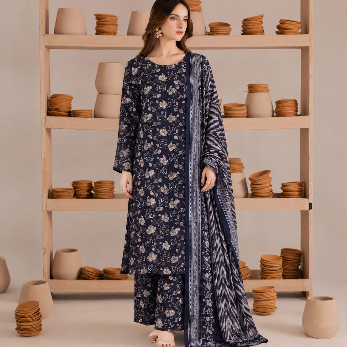 Zareen Boring Embroidered Linen