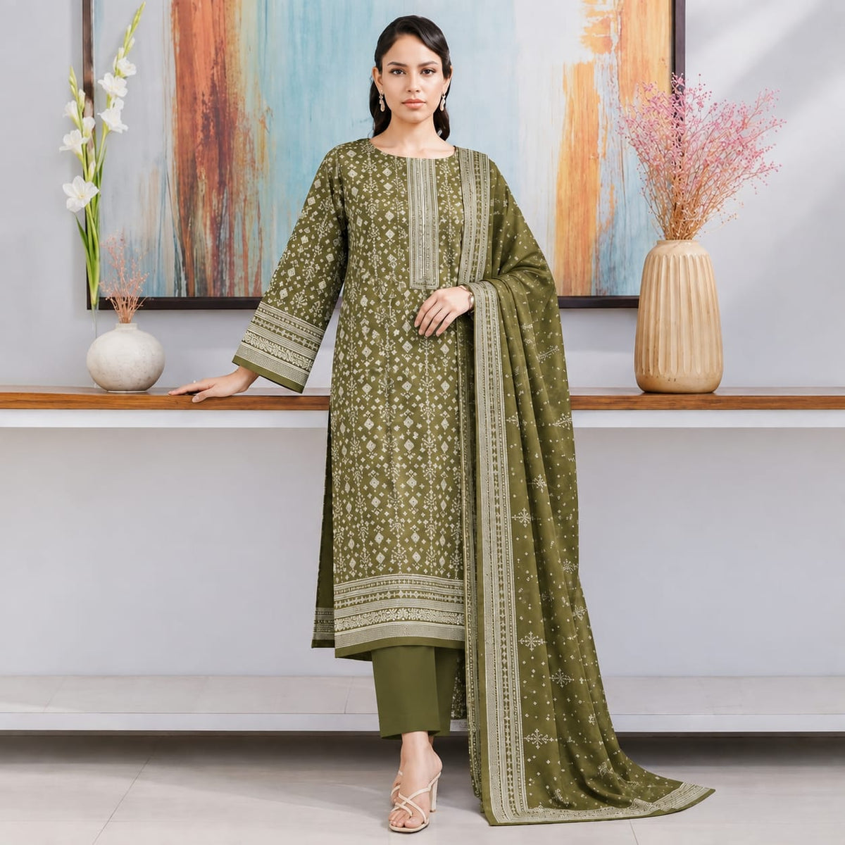 GUL-E-JAAN MARINA WOOL PRINTED 3PC