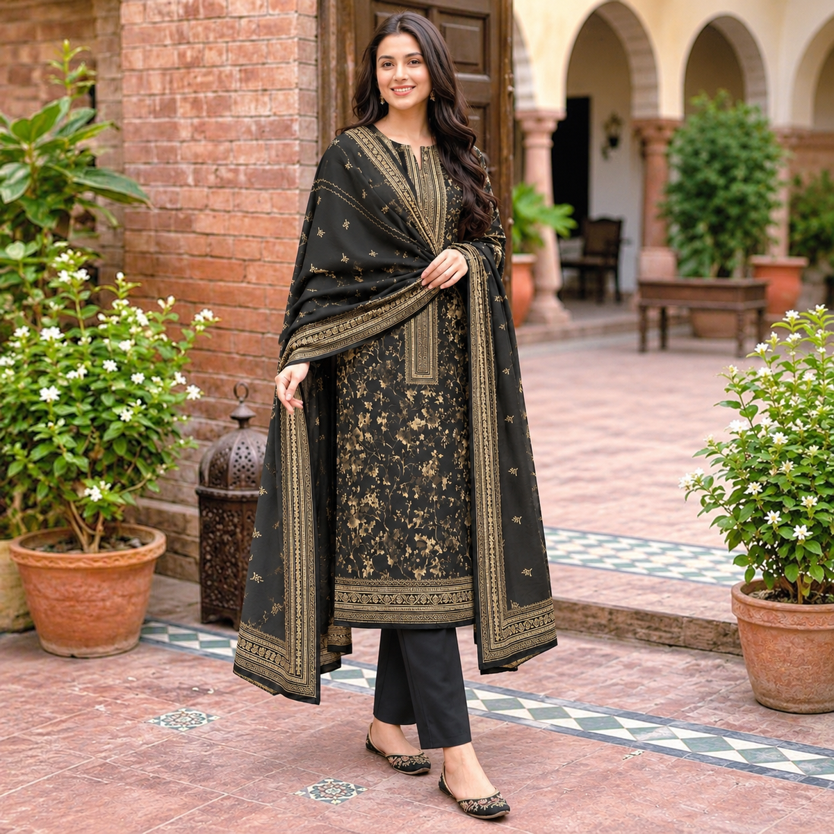 GUL-E-JAAN MARINA WOOL PRINTED 3PC