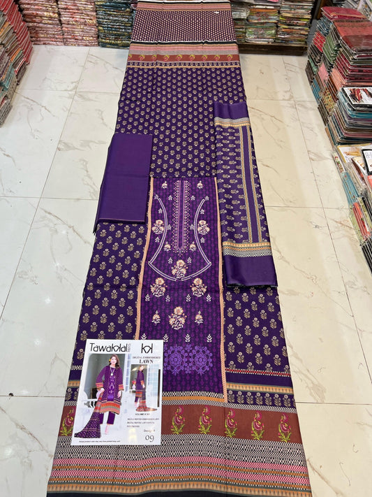 Tawakal Premium Lawn 3PC Unstitched Suit
