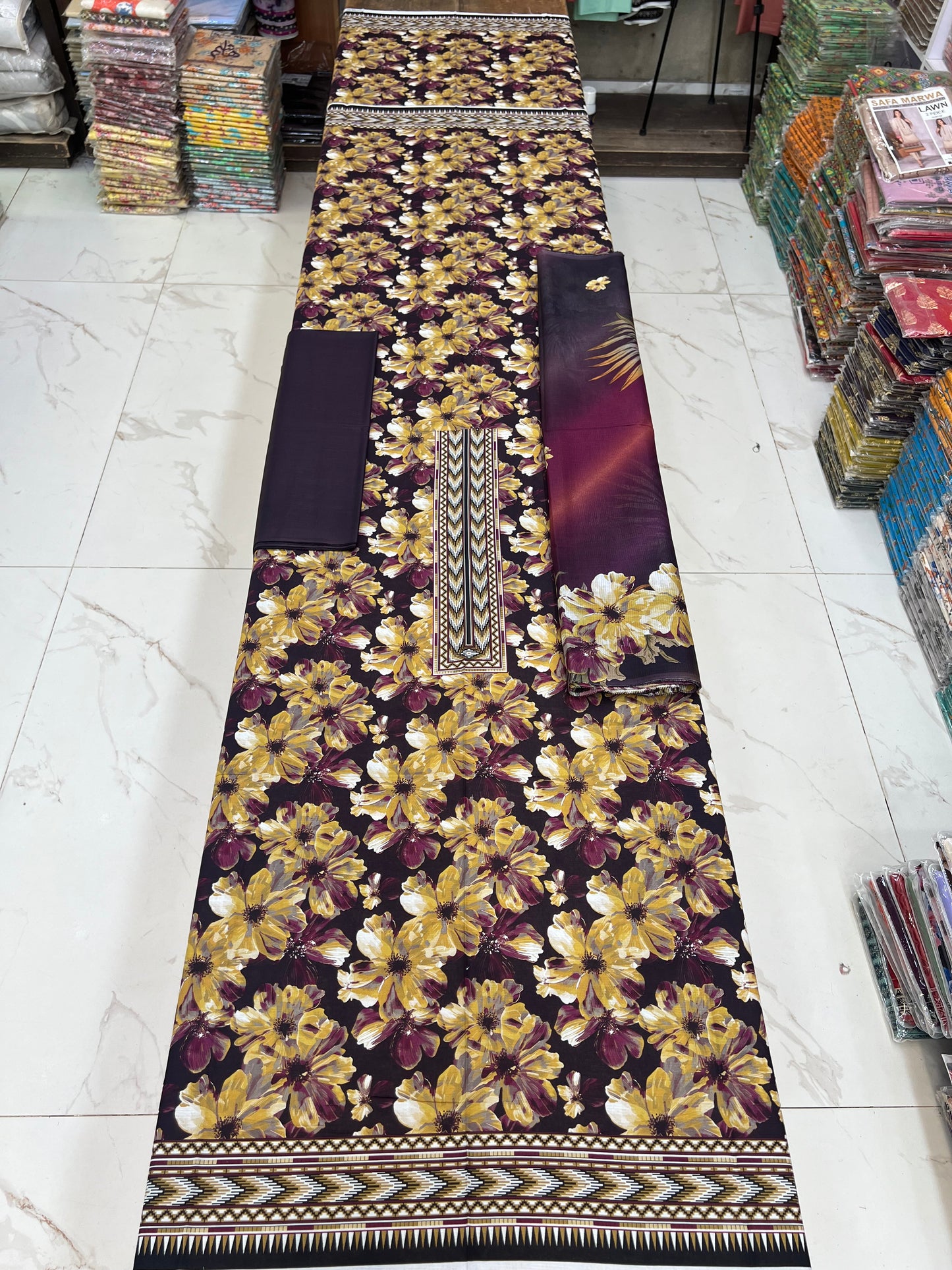 Dastaan 3Pc printed lawn