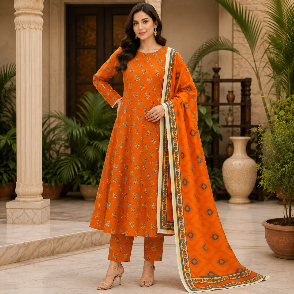 Bareeze Summer Lawn 3PC Suit with Voil Dupatta