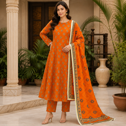 Bareeze Summer Lawn 3PC Suit with Voil Dupatta