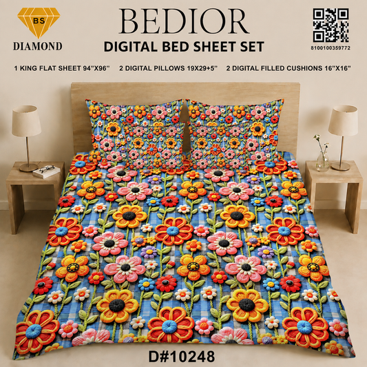 BEDIOR 5PCS DIGITAL BED SHEET SET 10248