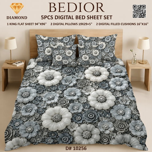 BEDIOR 5PCS DIGITAL BED SHEET SET 10256