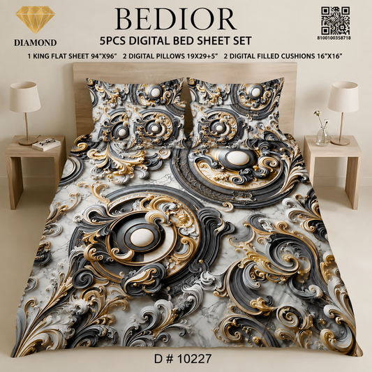 BEDIOR 5PCS DIGITAL BED SHEET SET 10227