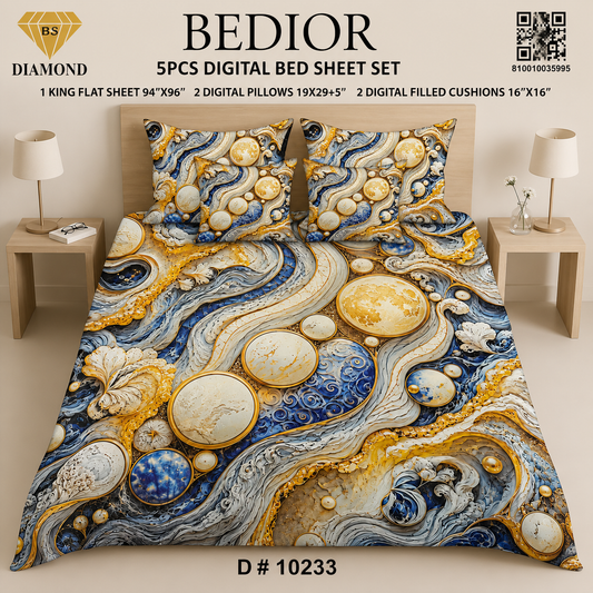 BEDIOR 5PCS DIGITAL BED SHEET SET 10233