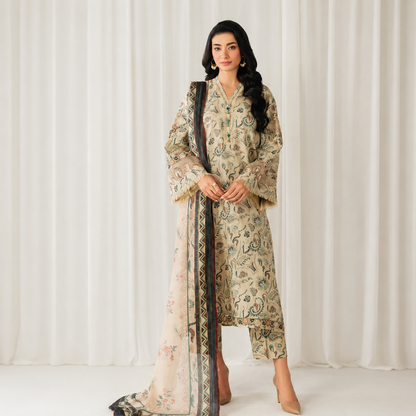 LAWN DUPATTA 3PC BRANDED COLLECTION