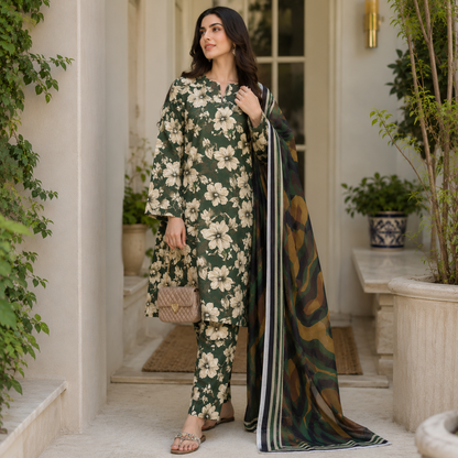 LAWN DUPATTA 3PC BRANDED COLLECTION