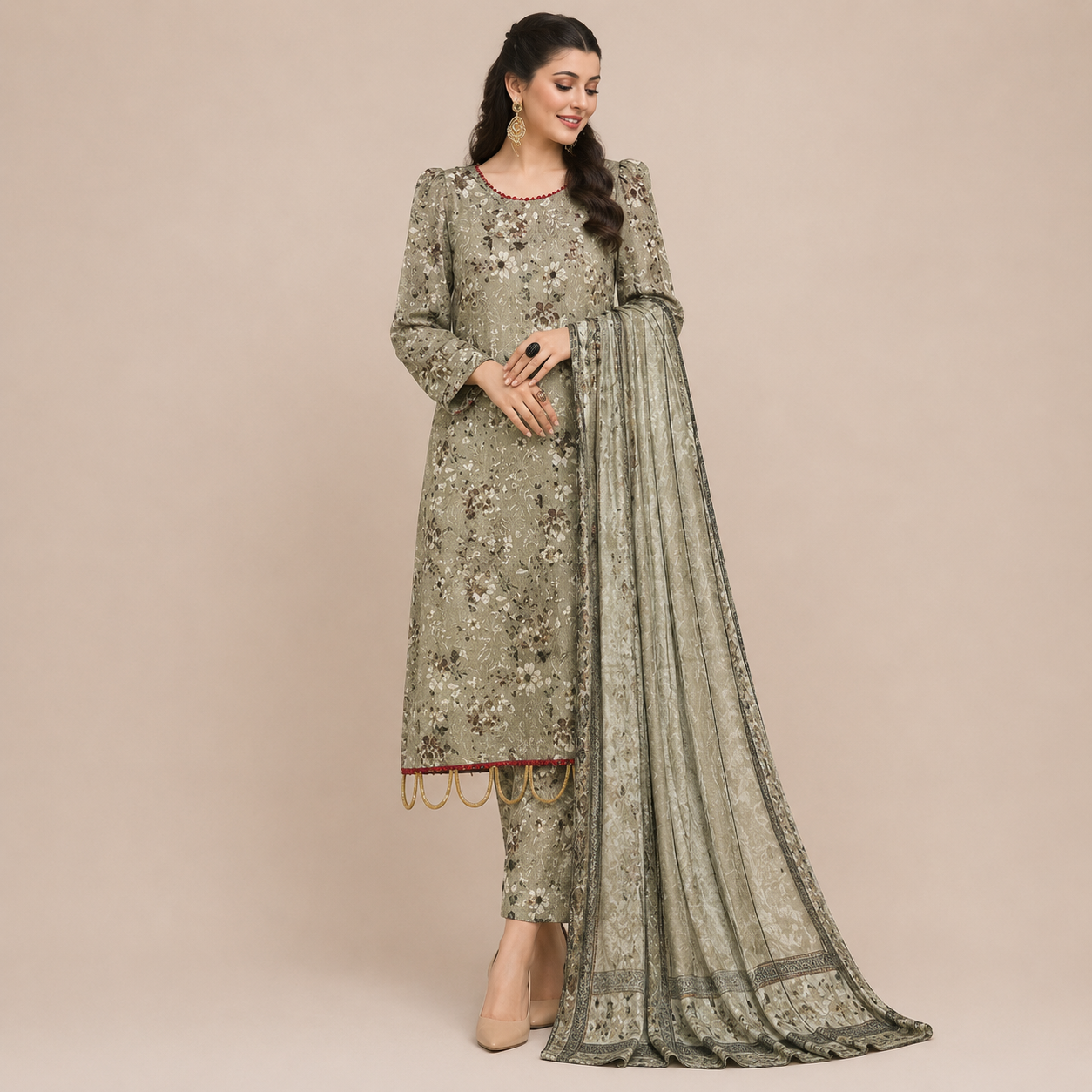 LAWN DUPATTA 3PC BRANDED COLLECTION