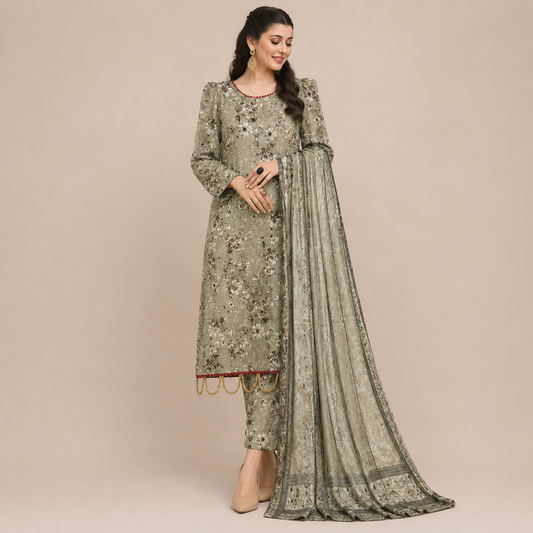LAWN DUPATTA 3PC BRANDED COLLECTION