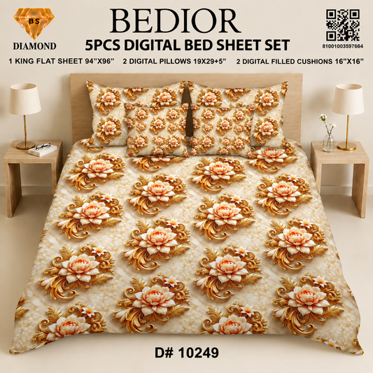 BEDIOR 5PCs DIGITAL BED SHEET SET 10249