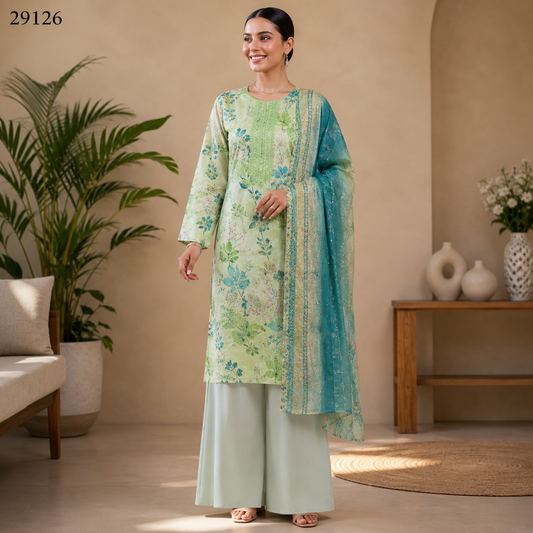 MARIA.B Basic Embroidered Linen 3PCD# 29126