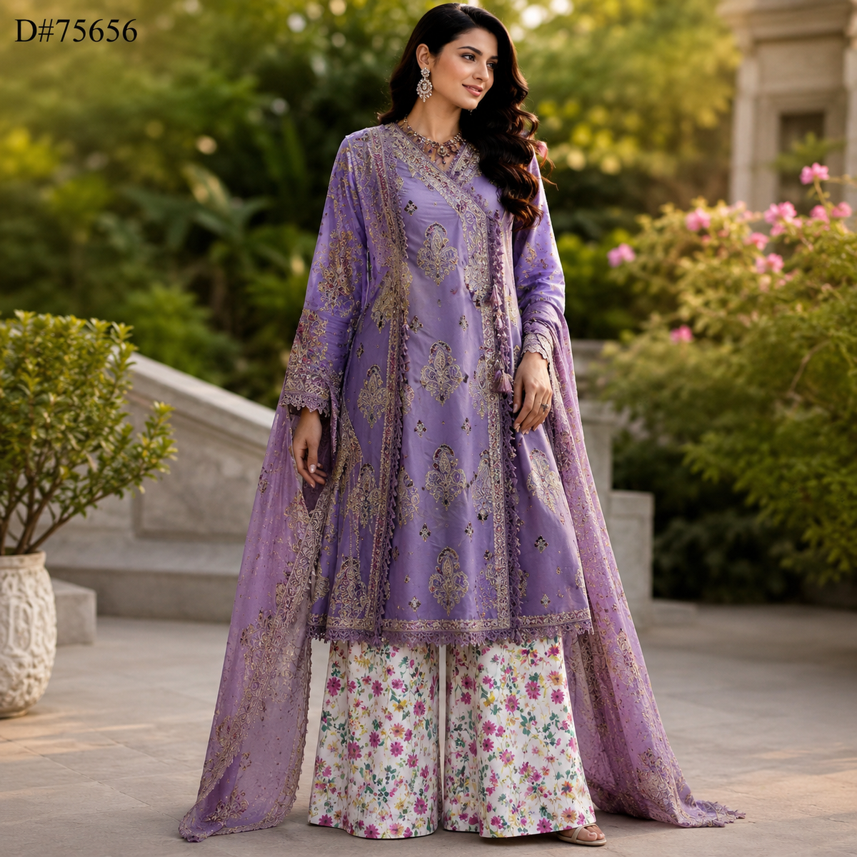 MARIA.B Basic Embroidered Linen 3PCD# 75656