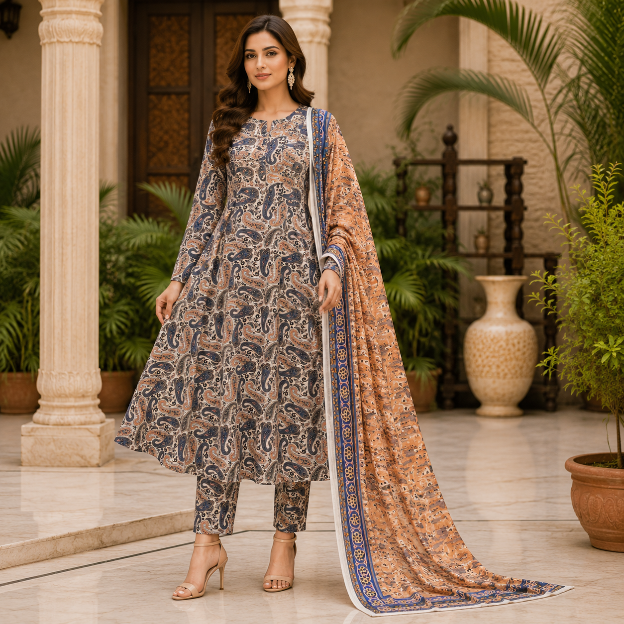 Bareeze Summer Lawn 3PC Suit with Voil Dupatta