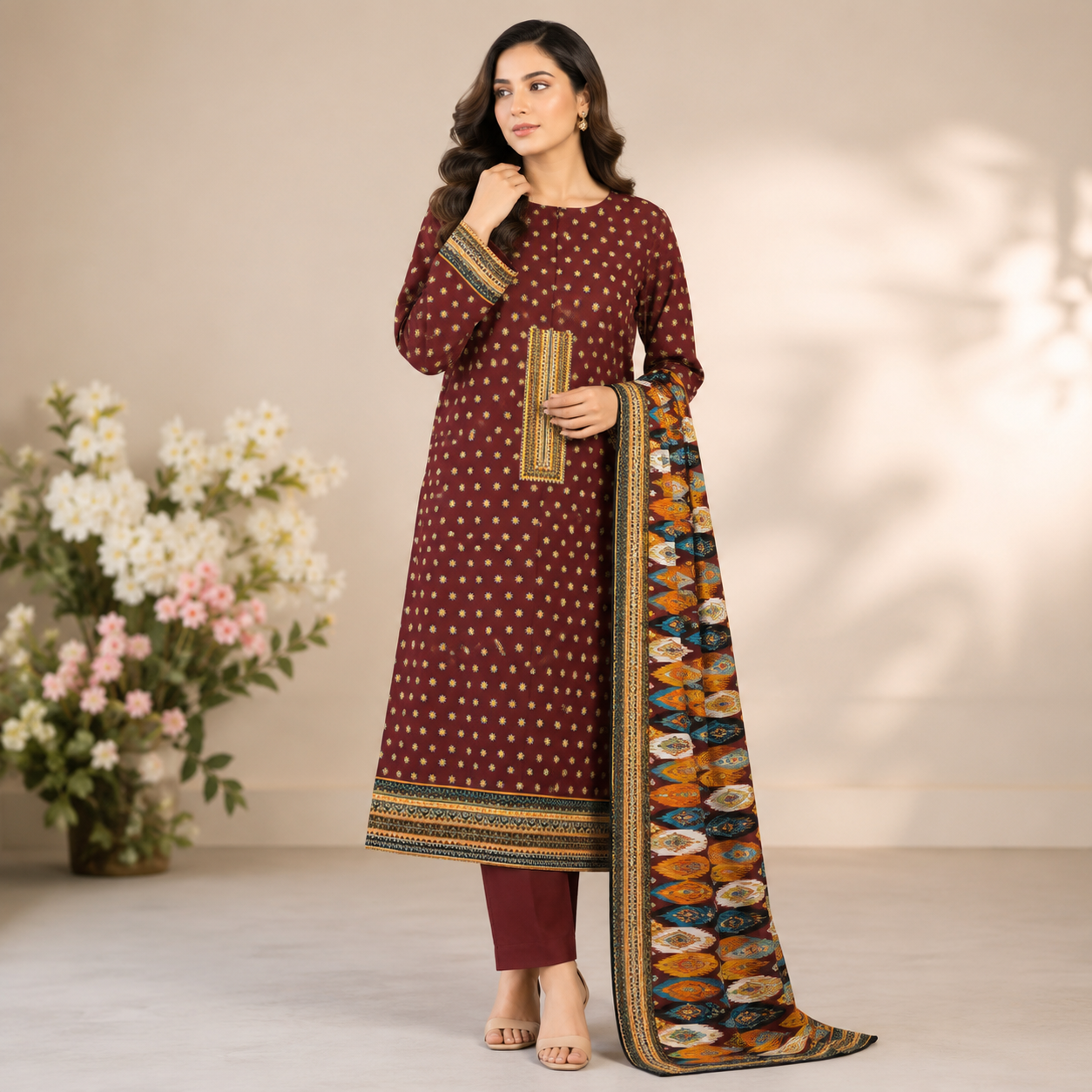 Dastaan 3Pc printed lawn