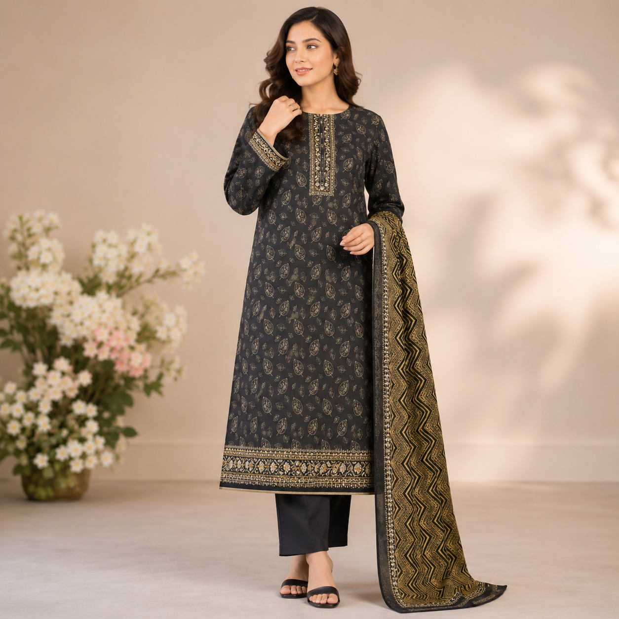 Dastaan 3Pc printed lawn