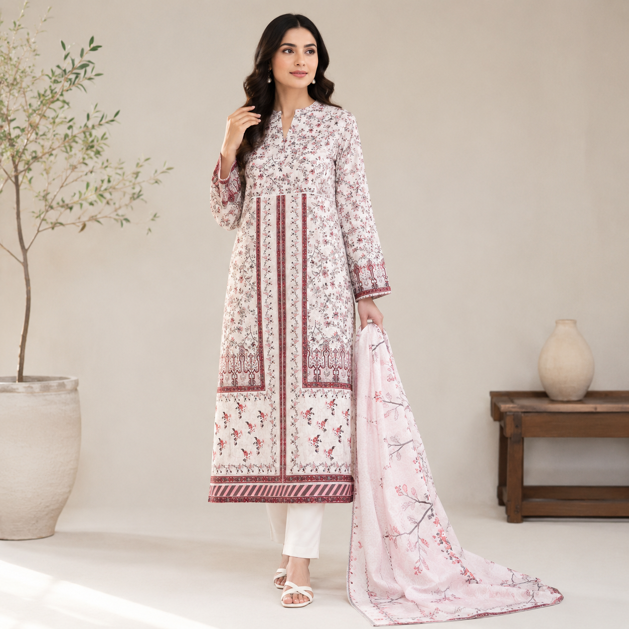 Zarqoon Lawn 3PC – Soft & Elegant Edition