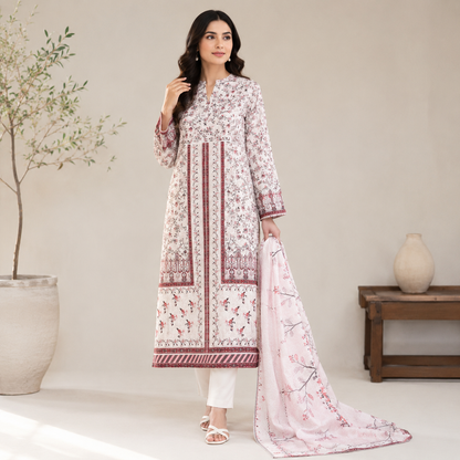 Zarqoon Lawn 3PC – Soft & Elegant Edition