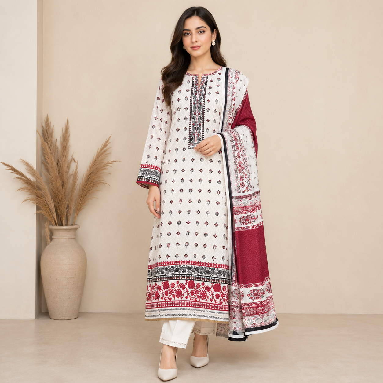 Zarqoon Lawn 3PC – Soft & Elegant Edition