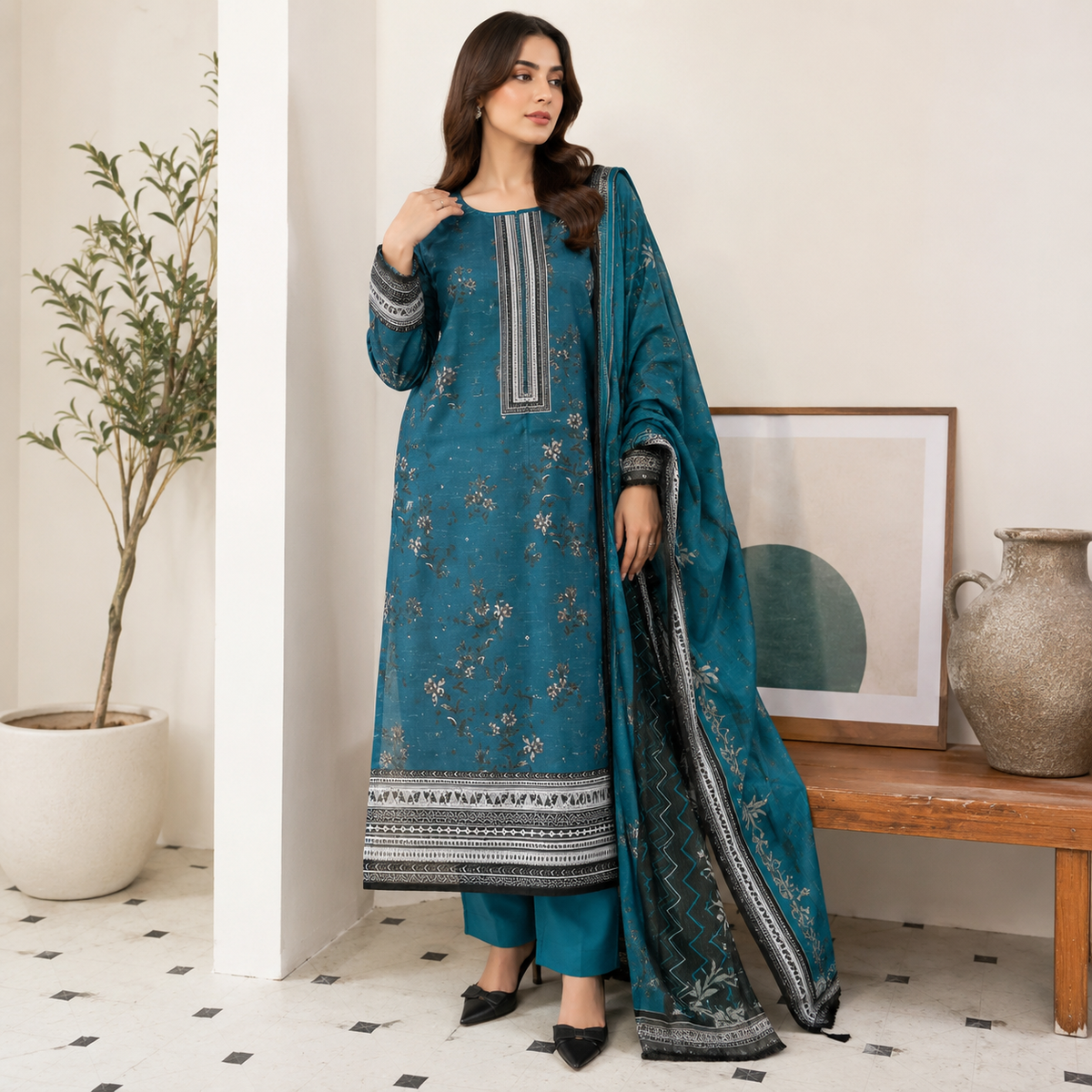 Resham Chamki Lawn 3PC Unstitched – Summer Special