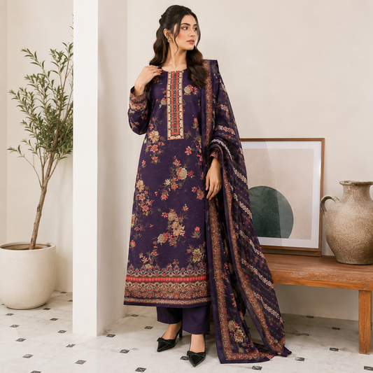 Resham Chamki Lawn 3PC Unstitched – Summer Special