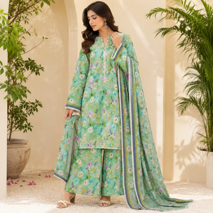 LAWN DUPATTA 3PC BRANDED COLLECTION
