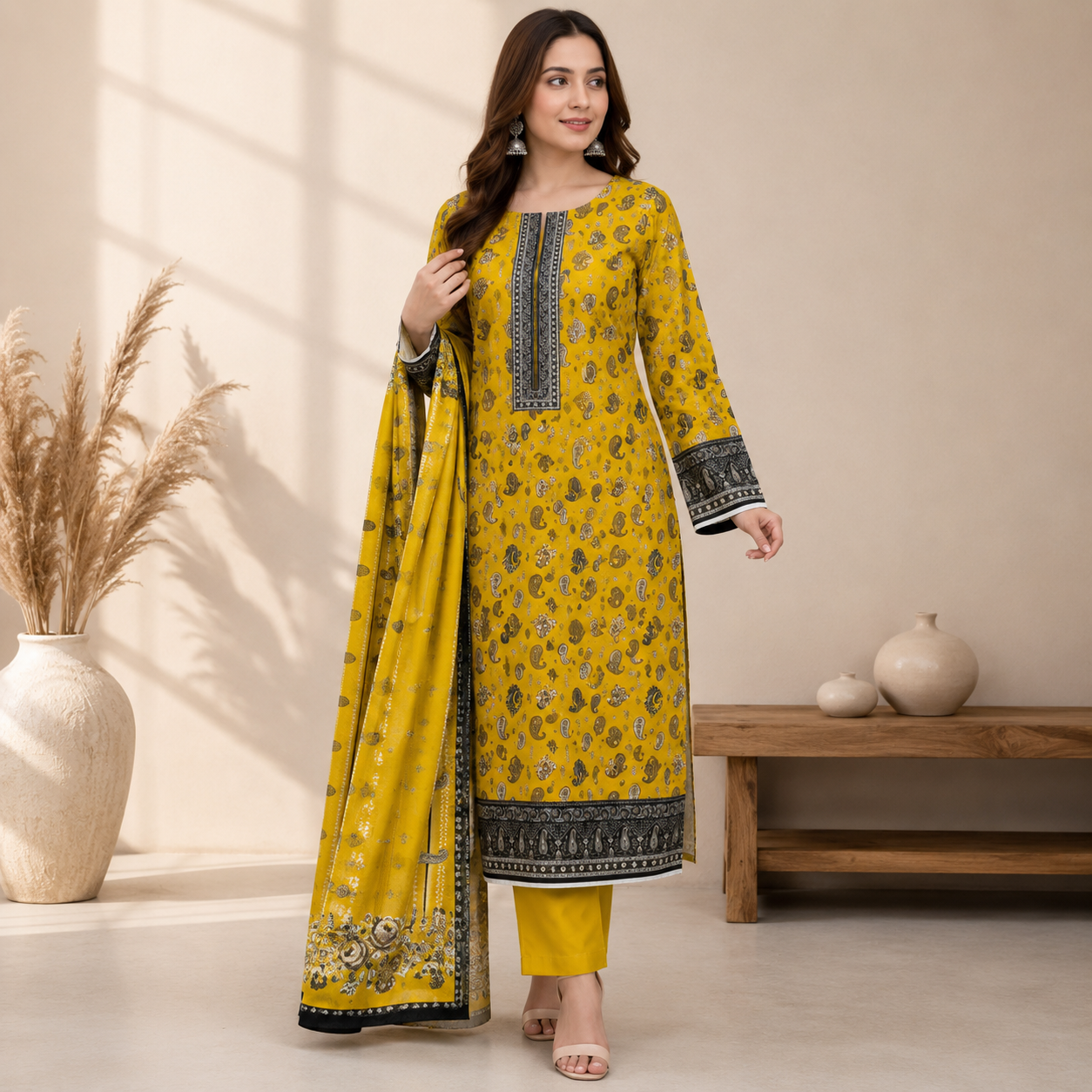 Dastaan 3Pc printed lawn