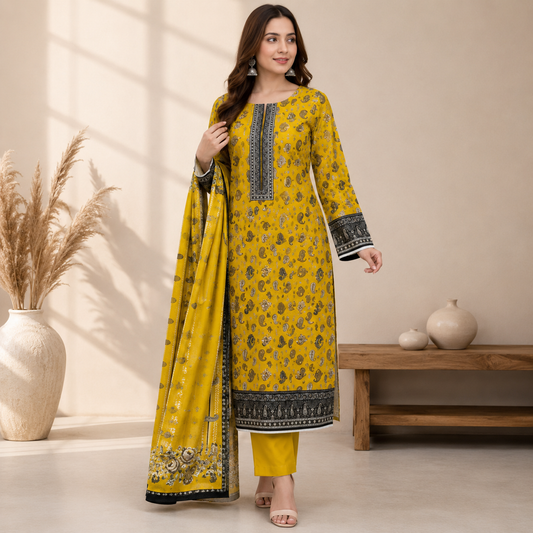 Dastaan 3Pc printed lawn