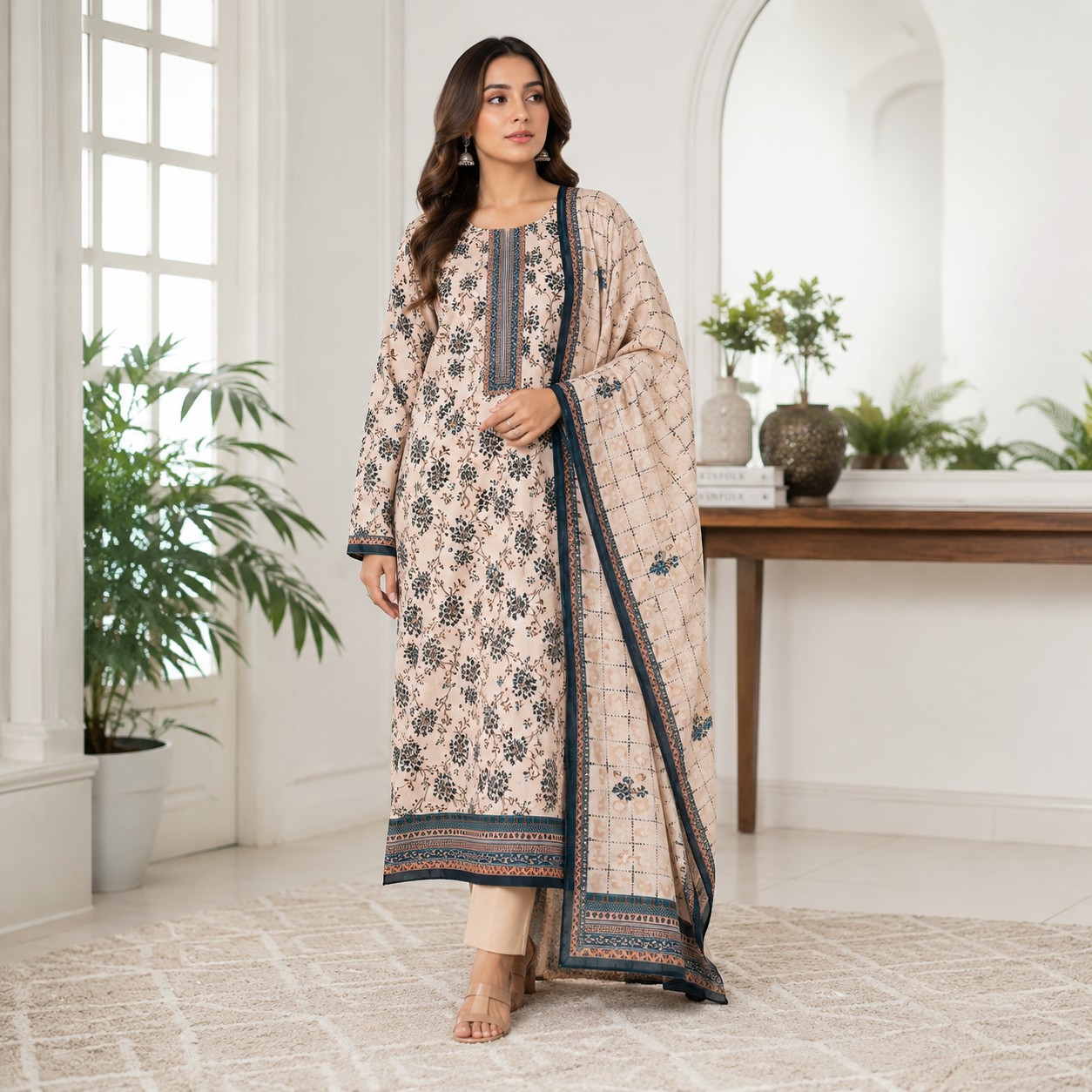 Dastaan 3Pc printed lawn