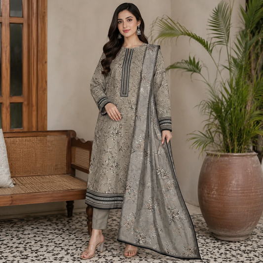 Dastaan 3Pc printed lawn