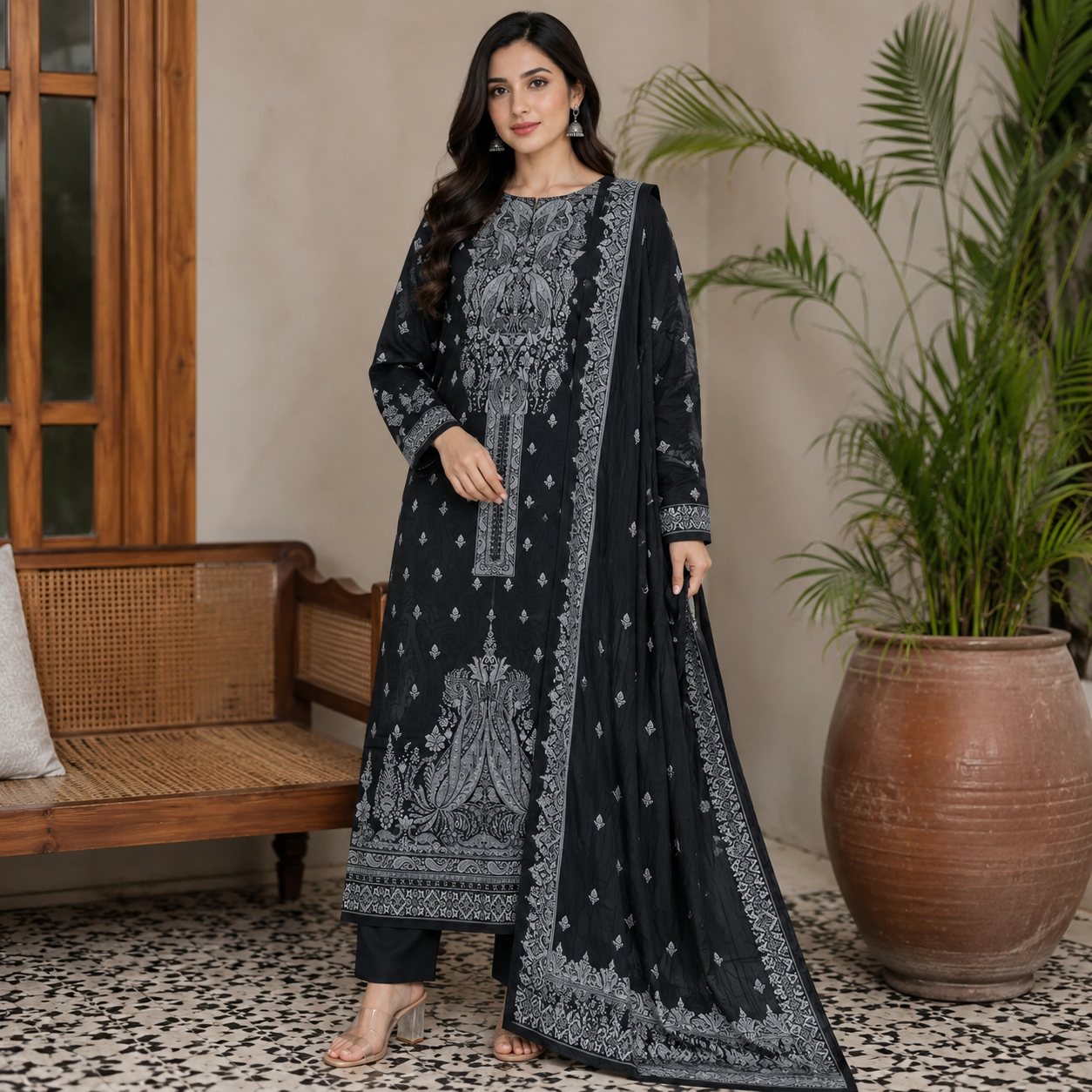 Dastaan 3Pc printed lawn