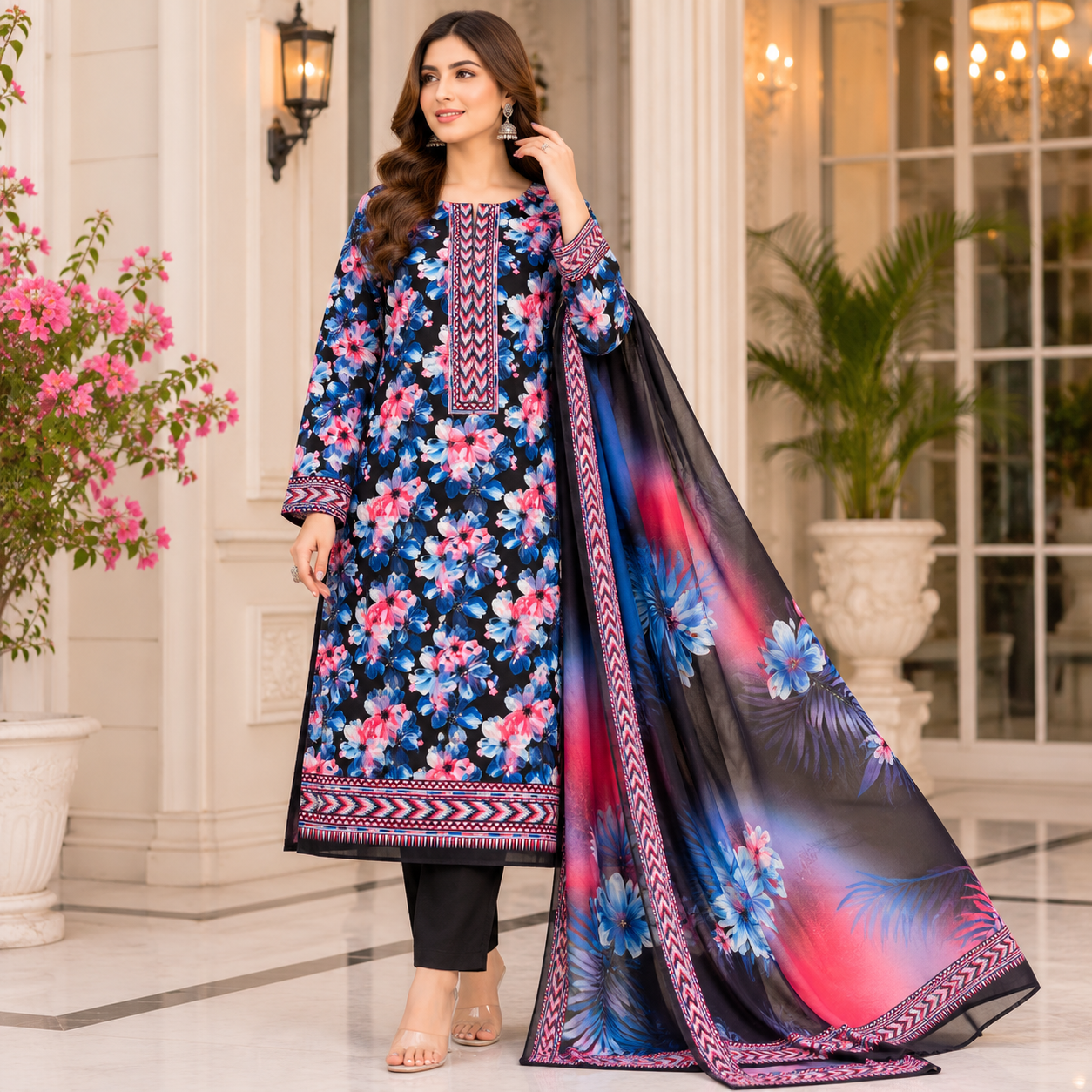 Dastaan 3Pc printed lawn