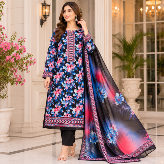 Dastaan 3Pc printed lawn