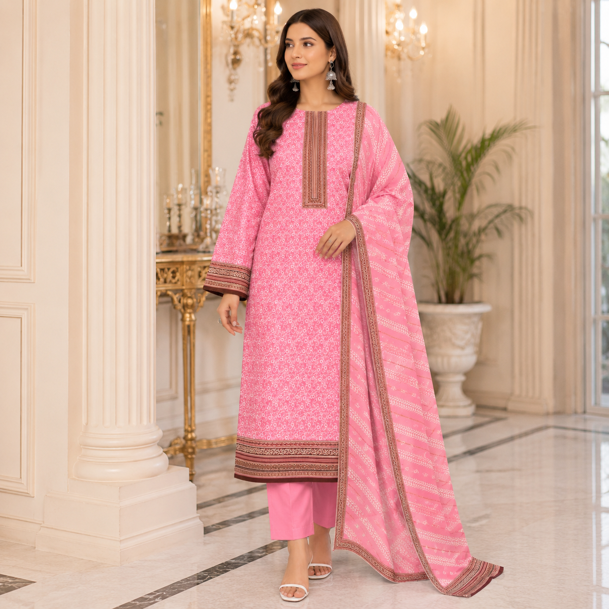 Dastaan 3Pc printed lawn