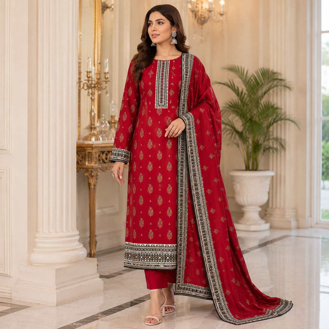 Dastaan 3Pc printed lawn
