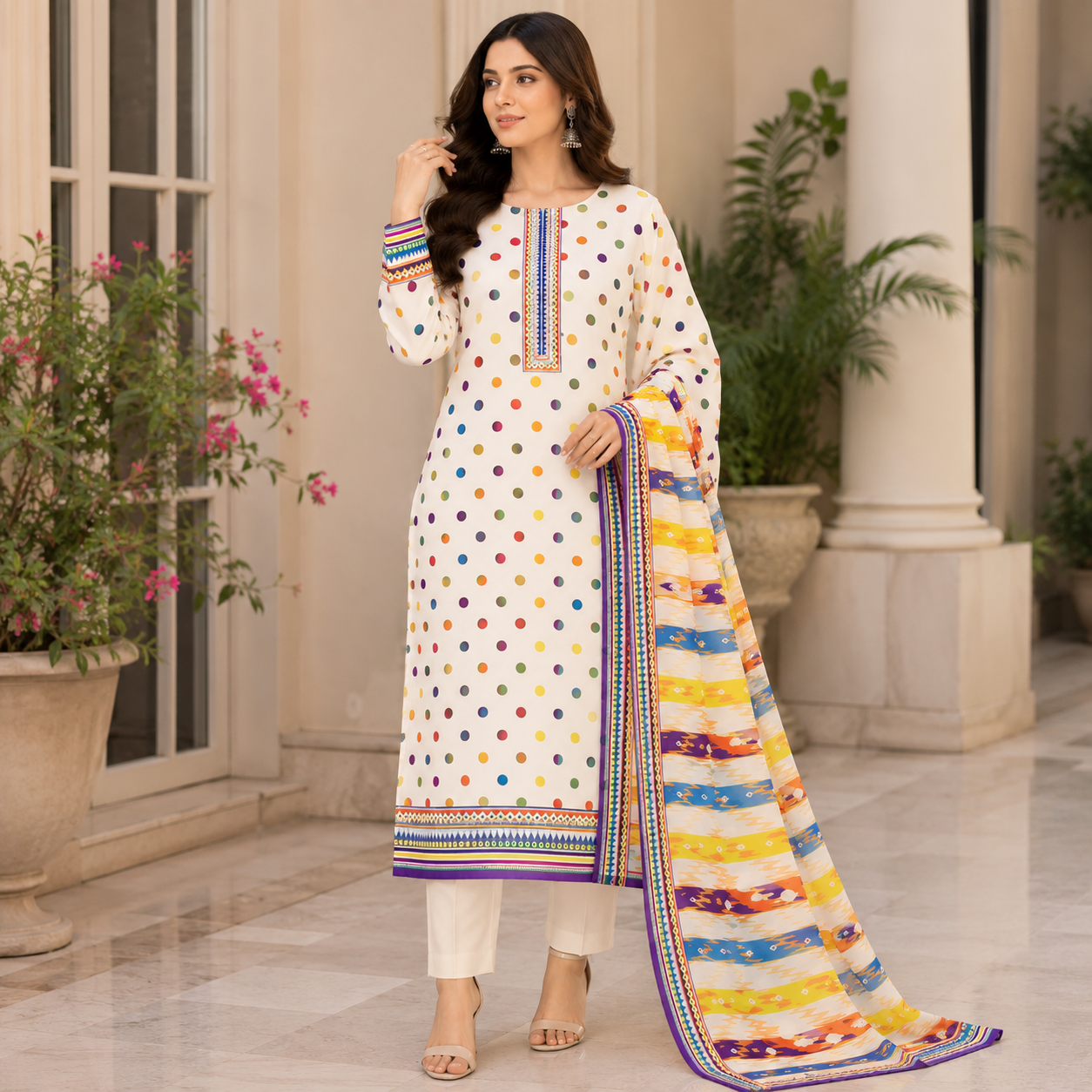 Dastaan 3Pc printed lawn