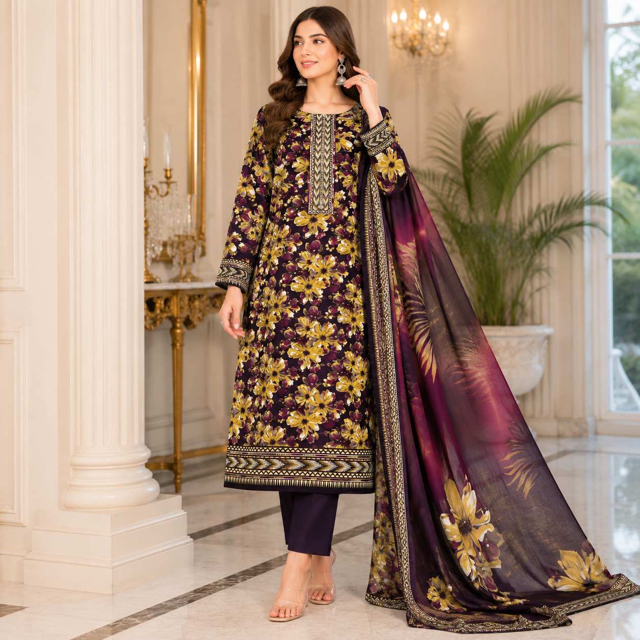Dastaan 3Pc printed lawn